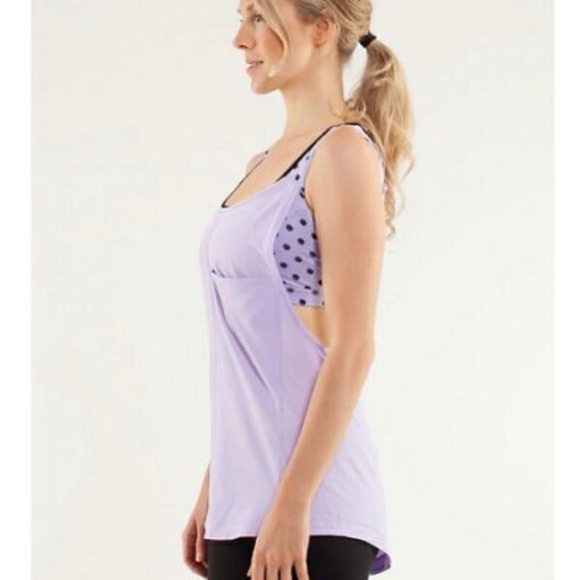 Lululemon Lilac Run For Your Money Tank w/Bra sz 6 - Picture 2 of 12
